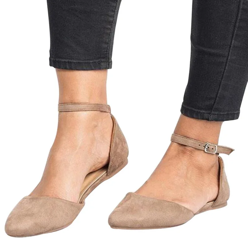 

LASPERAL Solid Spring Loafers Square Toe Ballet Flats Casual Ladies Shoesl Slip Woman Comfort Ladiees Shallow Flat Leather Shoes