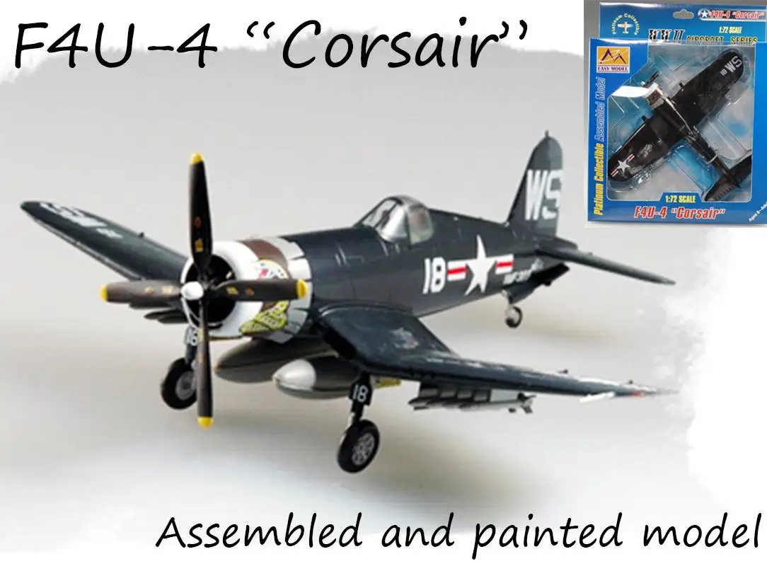 

WW2 US Navy Vought F4U Corsair VMFA-323 plane aircraft diecast Easy model