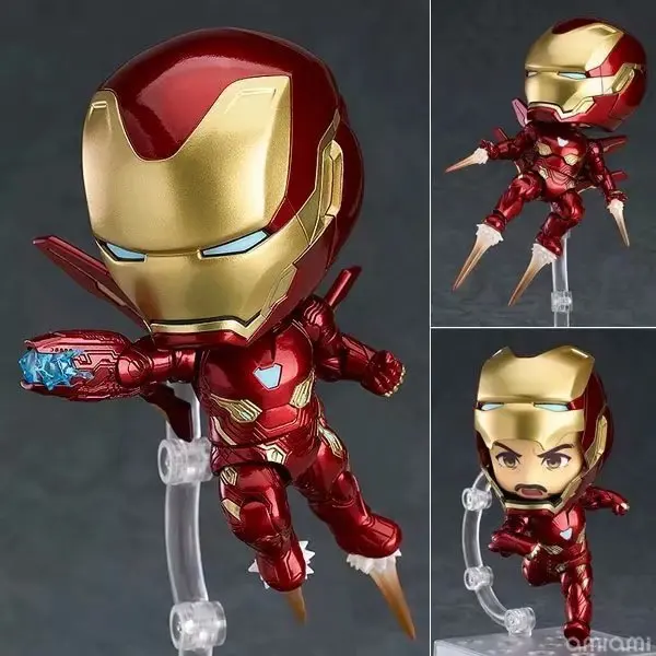 Nendoroid 988 Железный человек Mark50 Marvel Мстители Милый Железный человек Tony Stark ПВХ фигурка Коллекция Модель игрушки