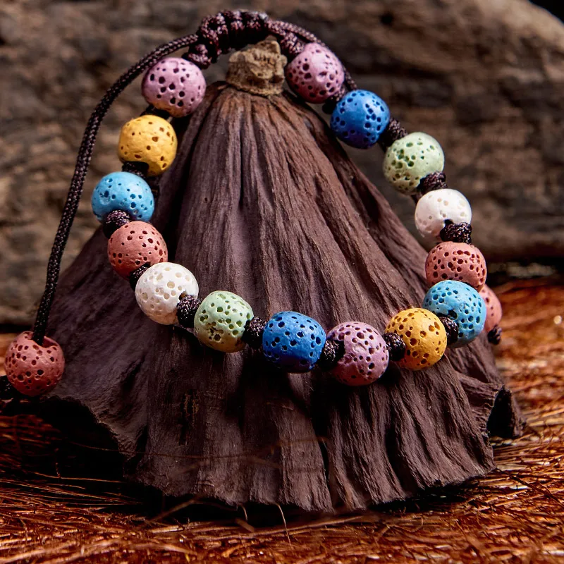 

Colorful Lava 3Style Bracelets for Women New Design Volcanic Stone Pulseira Feminina Fashion Armbanden Voor Vrouwen Free Size