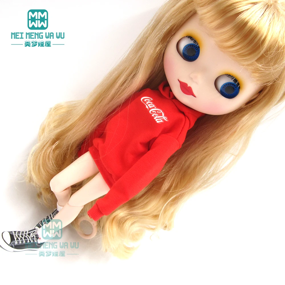

Blyth doll Clothes fashion hooded letter sweatshirt for blyth azone ob24 1/6 Dolls Accessories