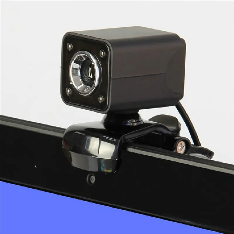 Высококачественный USB 2,0 Full HD 480P 12M Pixel 4 светодиодный веб-камера для компьютера веб-камера микрофон для ПК ноутбука черная компьютерная периферийная техника