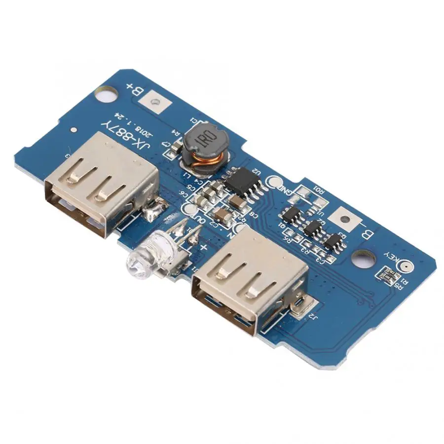 Househeld двойной микро-usb 3,7 5В 2A светодиодный повышение уровня печатная плата модуля зарядки 5 V/1A/2A V8 порт Micro USB 18650 Батарея