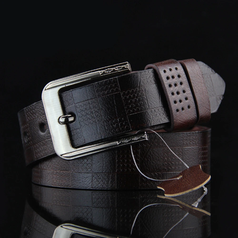 

HOT mens belts luxury brand designe leather belt for man 2019 high quality Lattice embossing woman belt ceintures homme U108