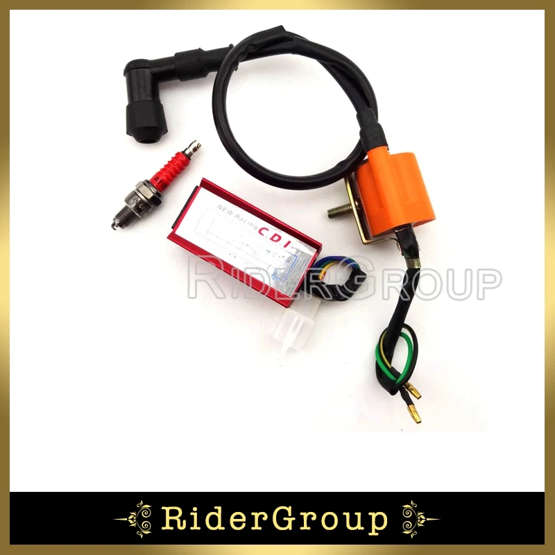 Гоночная катушка зажигания AC CDI Box A7TC Свеча для китайского Loncin Taotao ATV Quad 50cc 70cc 90cc 110cc