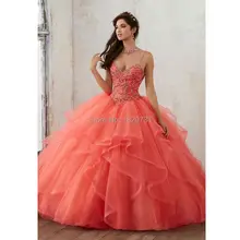 Бальные платья принцессы на бретельках милое бальное платье 16 платье для выпускного Расшитое бисером милое недорогие подростковые платья