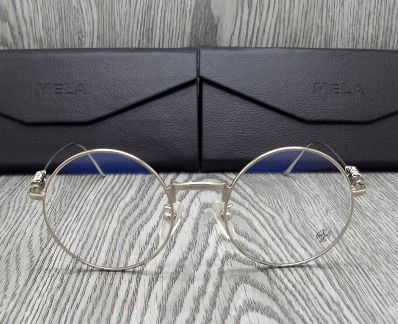 Новая повседневная мода, изысканная оправа для очков высокого класса, ретро круглая оправа, металлическая оправа для очков, мужские и женские очки