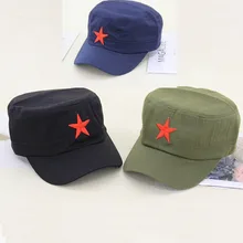 1 шт., Китайская Красная армейская хлопковая кепка, красная звезда, стул для мужчин, Мао, коммунистические вечерние мужские подарки, индивидуальный Повседневный козырек YLM9220