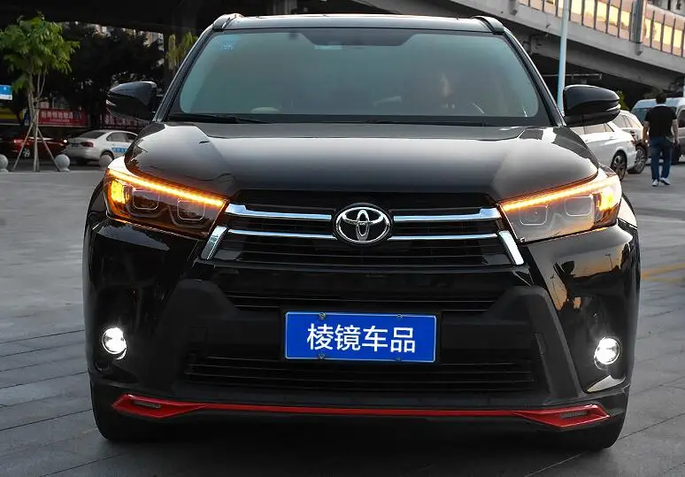 Автомобильный Стайлинг для фары Toyota Highlander Kluger DRL Дальний свет ближнего света динамическая Поворотная сигнальная задняя подсветка