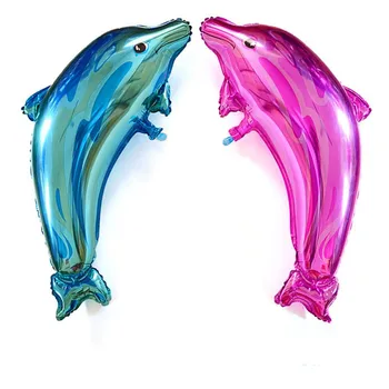 

4pcs/lot Big Dolphin Foil Balloons Aluminum Inflatable Helium Balloon Children Classic Toys Happy Birthday Party Decorations