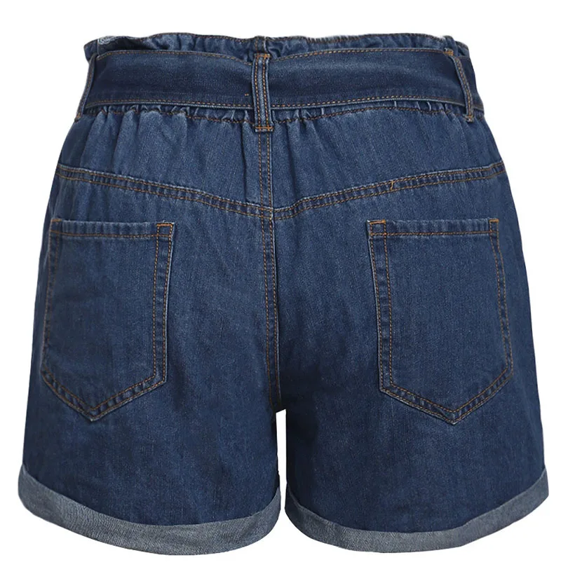 Medium-Blue-Paper-Bag-Waist-Denim-Shorts-LC786104-5-5