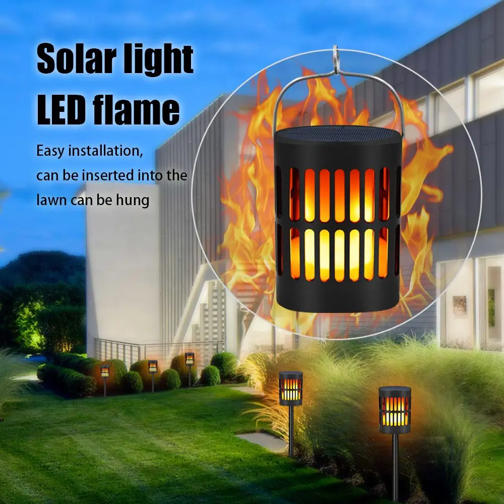 

Outdoor Solar Light LED Camping Light Beach Light Solar Courtyard Light Flame Torch Lamp Waterproof 96LED Landscape Lawn Lamp