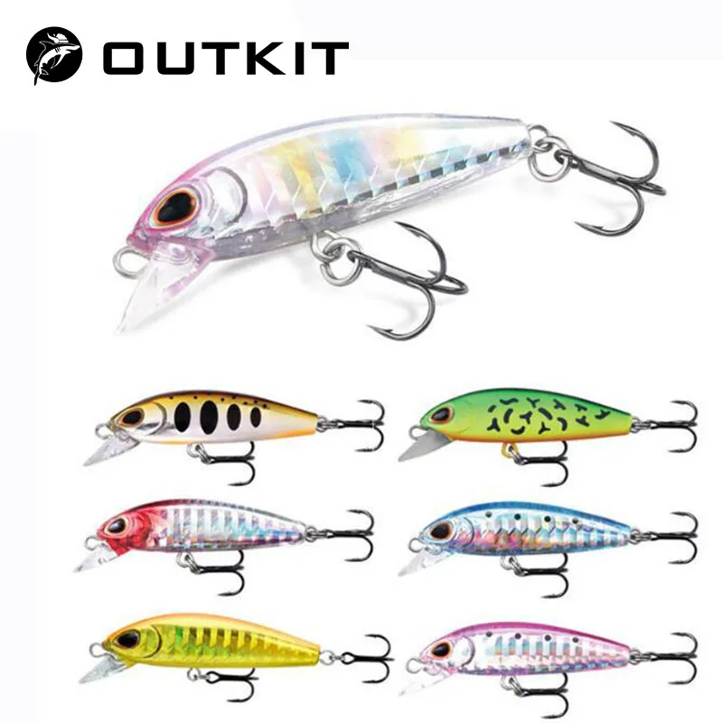 OUTKIT جديد البسيطة طعوم صيد سمك البلمة 5 سنتيمتر 6g سوينغ صغيرة الأسماك الطعم الثابت 1-3 m الغوص السحر عالية جودة Crankbait 50 s حار معالجة