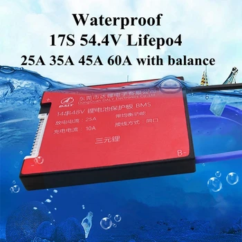 

Customize 17s 54.4v 25A 48v 35A 45A 60A 80A Lifepo4 Battery Protection Board 52v 20A 40A 30A 3.2v Lifepo4 Battery BMS