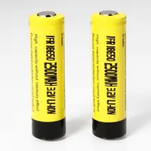 18650 3,2 V 2500 mAh перезаряжаемая литиевая батарея для бликов фонарей. Микрофон высокого качества батарея желтый