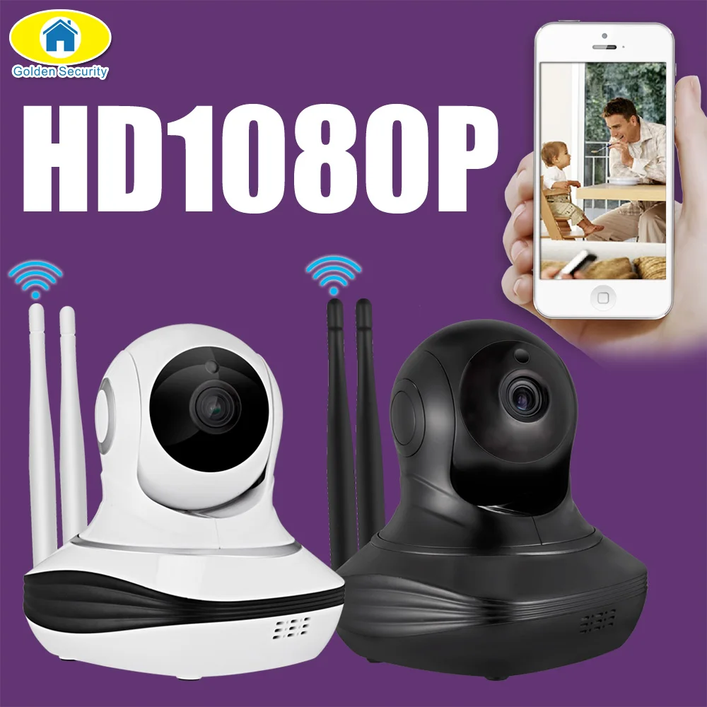 

Golden Security Cloud Storage Wireless WiFi 1080P CCTV Surveillance Security IP Camera Pan/Tilt TF SD Card lot Baby Monitor