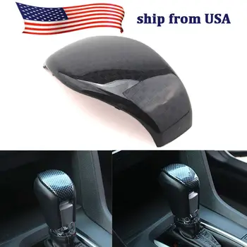 

For Honda Civic 2016 2017 2018 Carbon Fiber Style ABS A/T Gear Shift Knob Head Grip Cover Trim Decorative Car styling Accessory