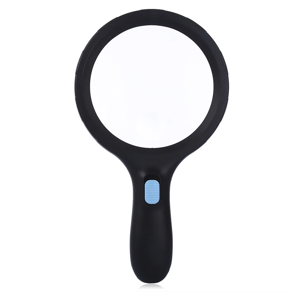 10LED Skid proof 2X 5X Hand held Magnifier Magnifying Glass Lamp