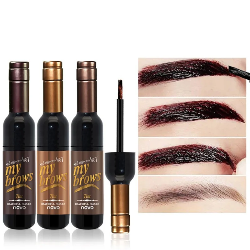 

Waterproof Dye Eyebrow Gel Cream Peel Off Eye Brow Mascara Wine Bottle Shape