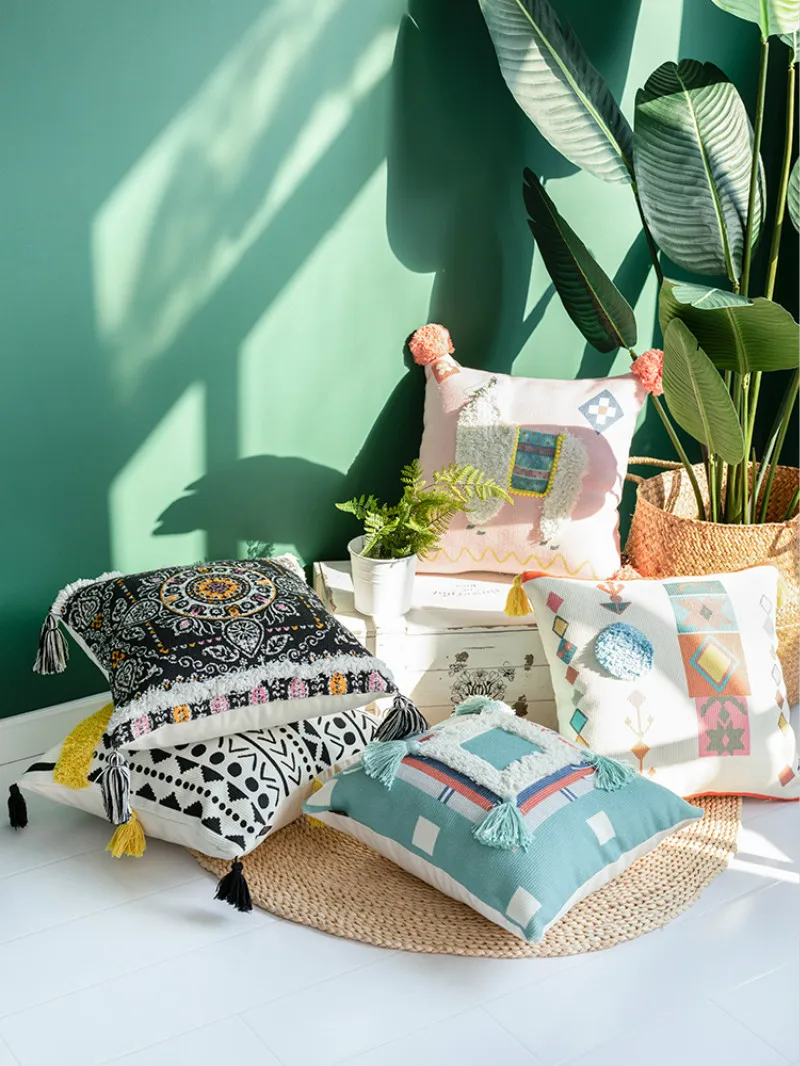 Чехол на рождественскую подушку с бахромой Cojines Decorativos Para подушка для дивана