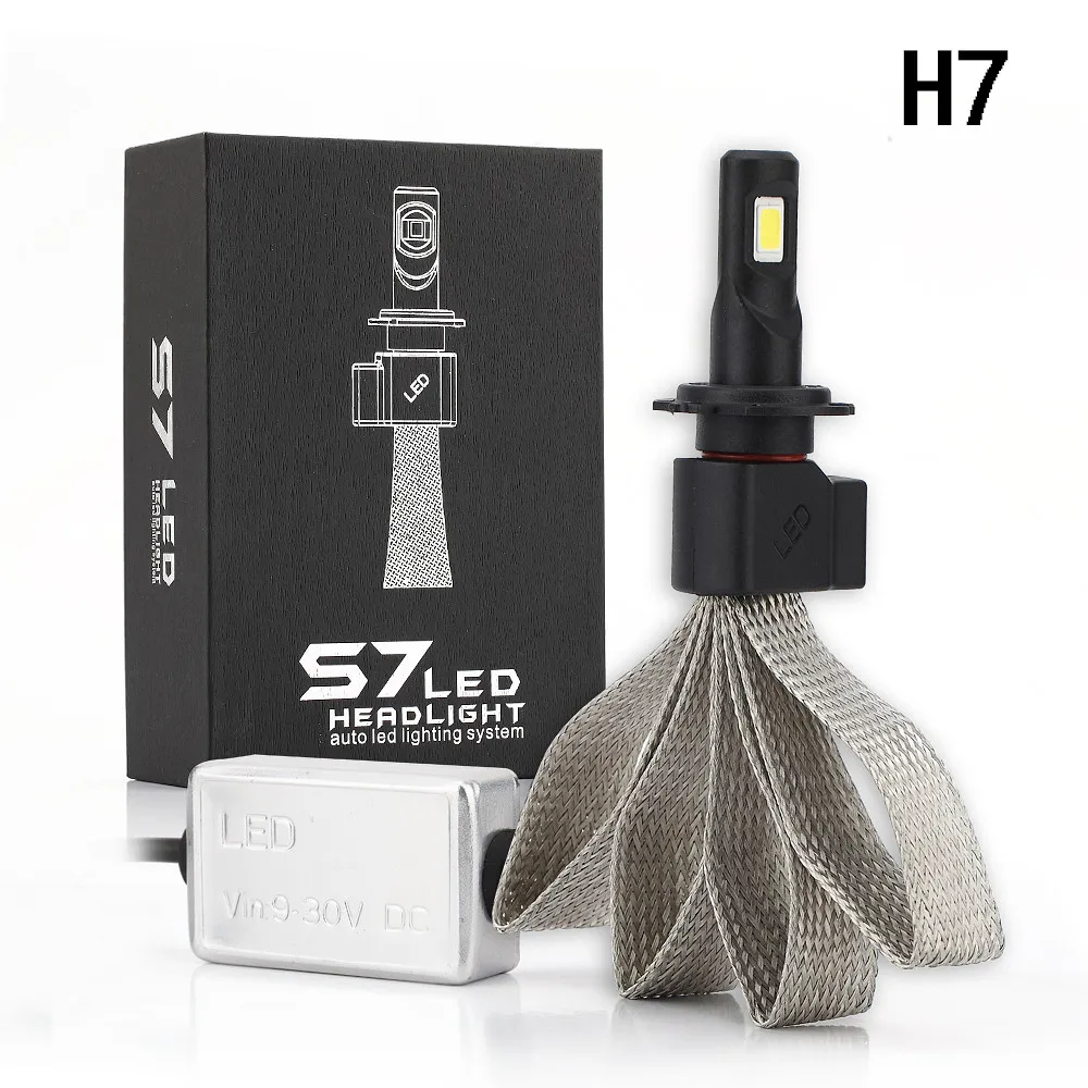 

2 Stks S7 Auto Led Koplampen Auto Mistlampen 2*30 W H7 Led Koplamp Mistlamp Auto licht Lam
