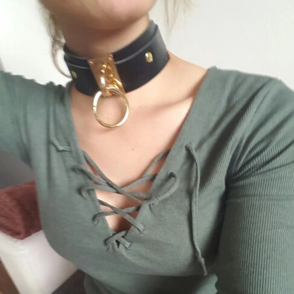 Harajuku ожерелье-чокер большого размера, сексуальный женский воротник из искусственной кожи, бандаж Готический пояс, колье, готическое ожерелье, Панк Клубные вечерние ювелирные изделия