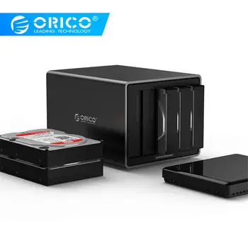 

ORICO Tool Free USB3.0 to SATA 5-Bay USB 3.0 5Gbps Hard Drive Docking Station with 12V 6.5A Power Adapter Support UASP HDD Case
