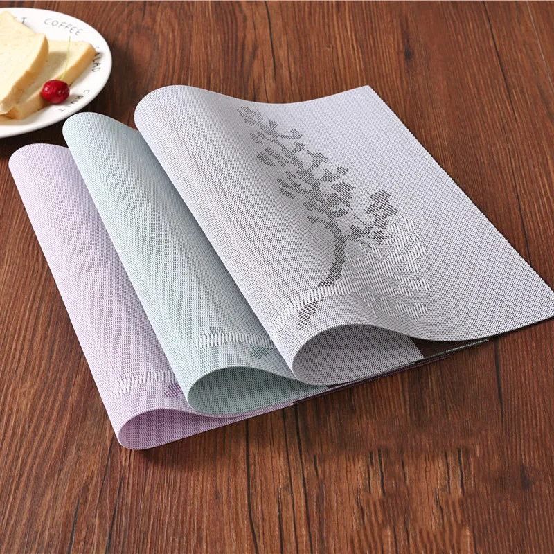 

3Pcs/Creative tableware placemat Western table pad table insulation pad table mat PVC