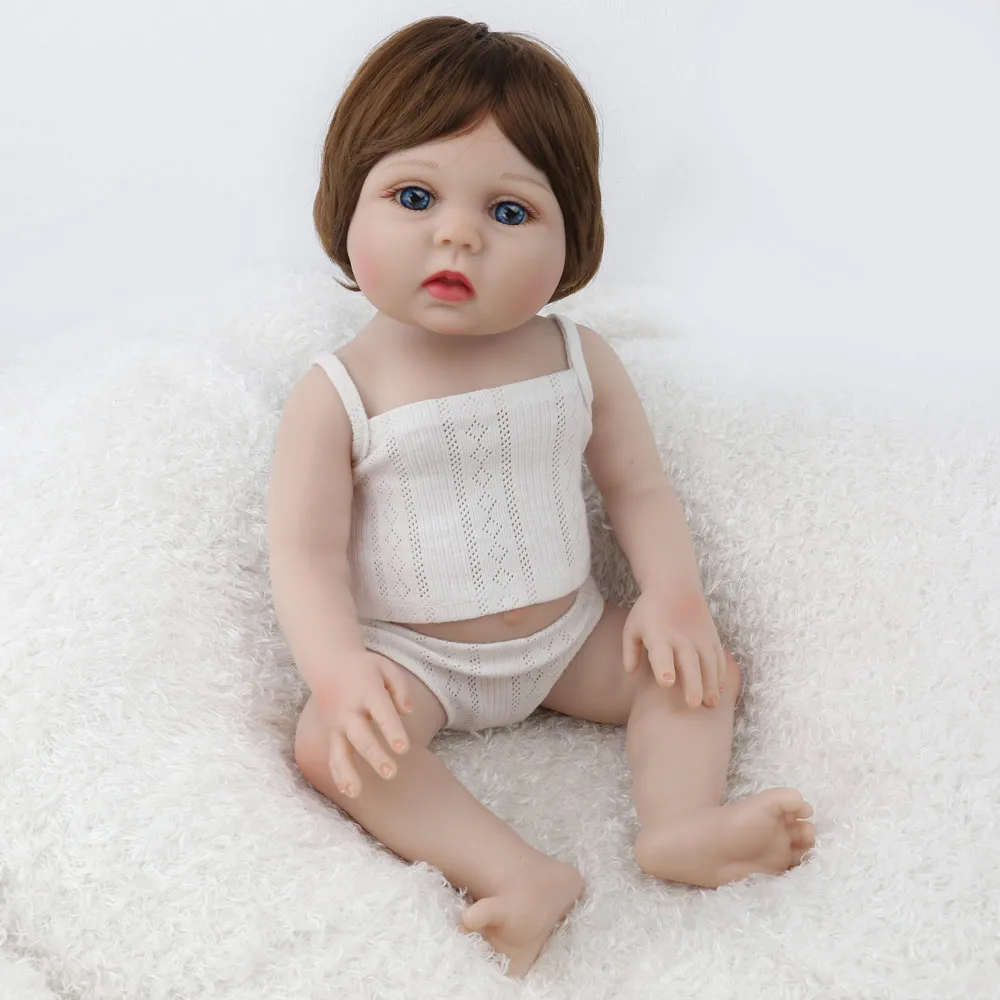 NPK Кукла Reborn Baby DOLL Дети Девочка полный винил подарок на день рождения Lucy Игрушки для ванны Новорожденные силиконовые Милые Boneca DIY reborn bebe