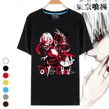 2017 nueva animación camiseta tees novedad anime verano mujer hombre ken kaneki camiseta camiseta cosplay clothing
