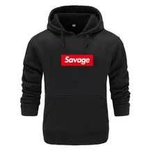 Autumn New Mens Hoodies Savage Hoodies Parody No Heart X Savage Mode Slaughter Gang ATL Cotton Long Sleeved Hoodies Suprem рубашка savage savage sa004ewvjt31