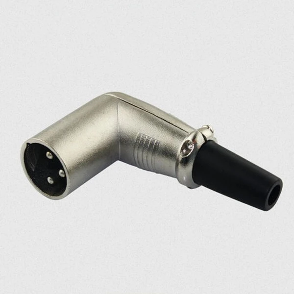

4pcs XLR 3-Pin Male Plug Connector Mic Microphone Cable Right Angle 90 Degree Adapter