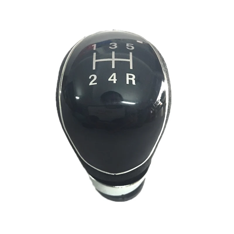CARLOIB черная/Серебристая крышка 5/6 скоростная автомобильная ручка переключения передач Ручка Gaiter для Ford Focus 2008-2013 Fiesta MK7 C-max Galaxy Kuga - Название цвета: 5 Speed Black Cap