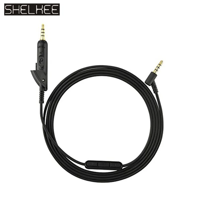 

SHELKEE Replacement Headphone Audio Cable Cord Line for Bose Quiet Comfort2 QC15/QC2 Headphone Cable With Mic Volume Control