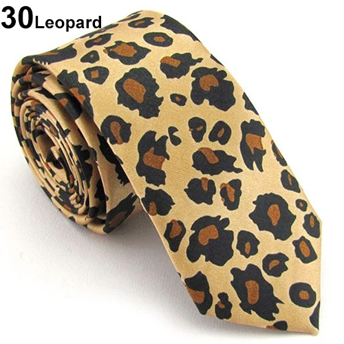 Повседневные узоры печатные гладкие Галстуки подарок узкий клетчатый полосатый леопардовый галстук smt87