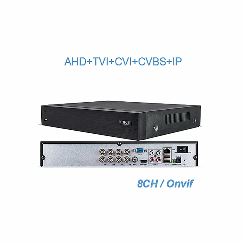 H.264 8Ch видеомагнитофон Hybrid DVR 4K Onvif 8Mp 1080p Видео регистратор VGA HDMI XVR для AHD CVBS TVI CVI IP