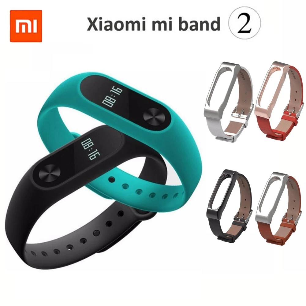 Xiaomi Mi Band 2 Wristband Bracelet OLED Display Touchpad Smart Heart Rate Monitor Bluetooth Fitness