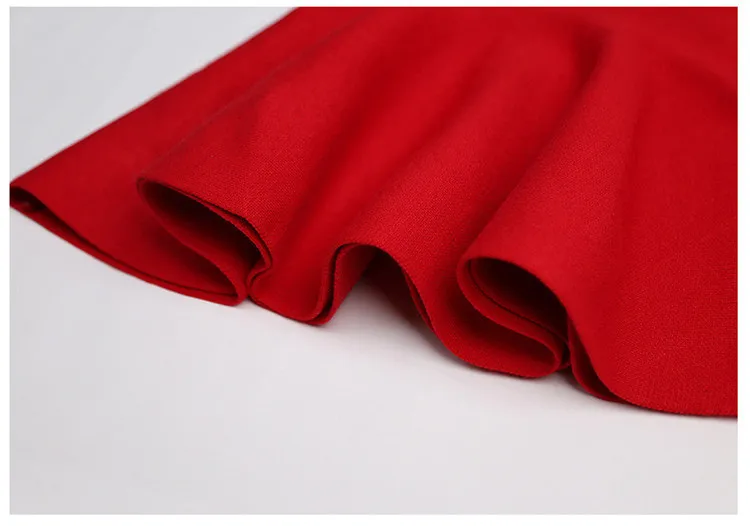 3-12 y children skirts girls mini black pleated skirt for girl spring autumn elastic knitted skirts red teen 10 12 years clothes (12)