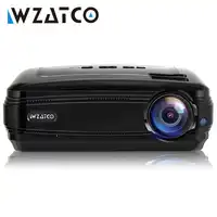 WZATCO CTL60 Android 9.0 WIFI 5500Lumens full HD Portable TV LED Projector 1080P 4K Video Game HDMI LCD Beamer for Home Cinema