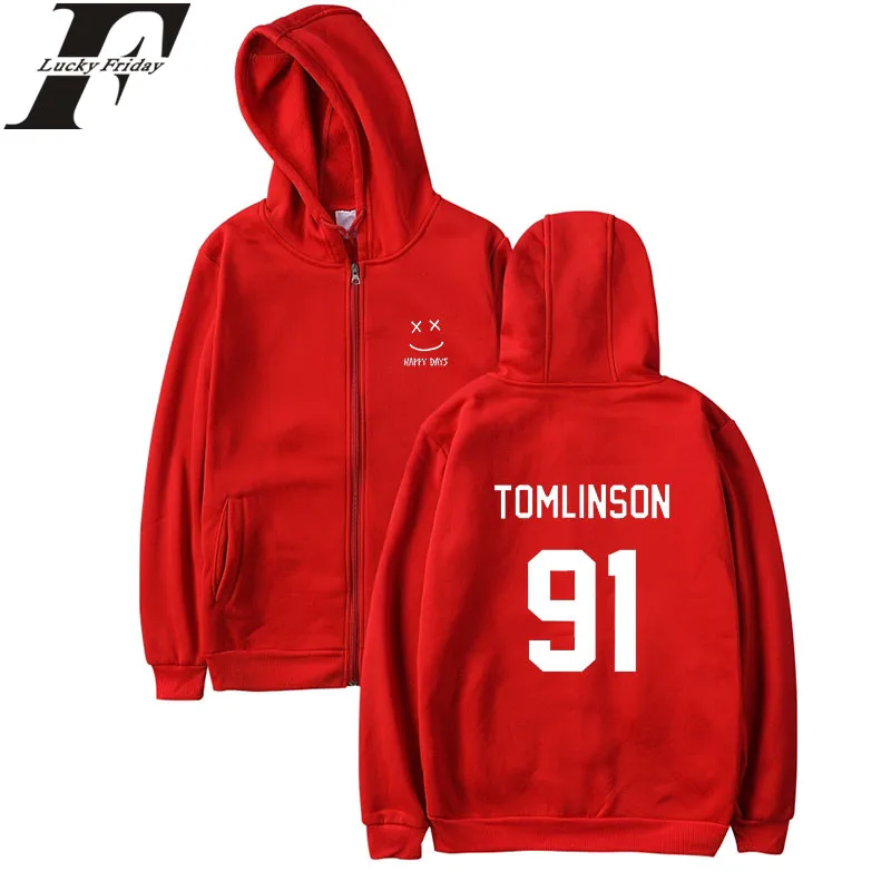 LUCKYFRIDAYF Louis Tomlinson One Direction Zipper Hoodies Women Winter Casual Style Female Coat Popular Hoodies Women Clothes