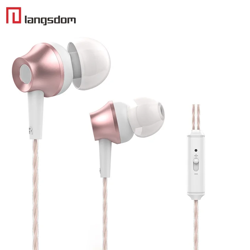 3.5mm Langsdom M299 in-ear earphone Wired HiFi earbuds Metal Bass Stereo headset with mic For iPhone6 6s 5 xiaomi Samsung | Электроника