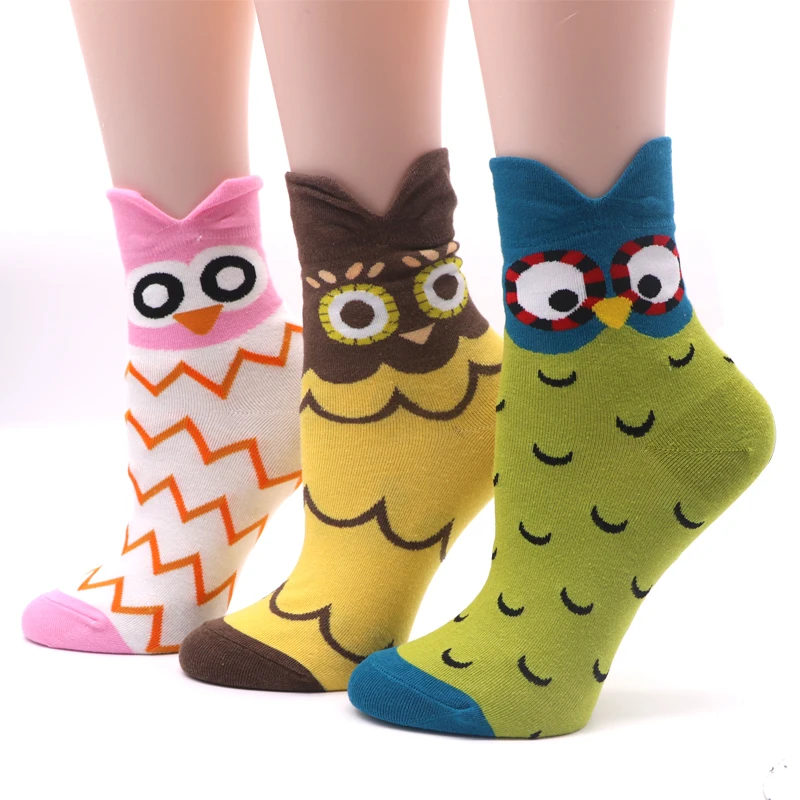 1pair Warm Women's Socks Cotton Thick Cute Funny Art Christmas Socks Colorful Pattern Comfortable 3D Cartoon Animal Socks Meias 1pair Warm Women's Socks Cotton Thick Cute Funny Art Christmas Socks Colorful Pattern Comfortable 3D Cartoon Animal Socks Meias