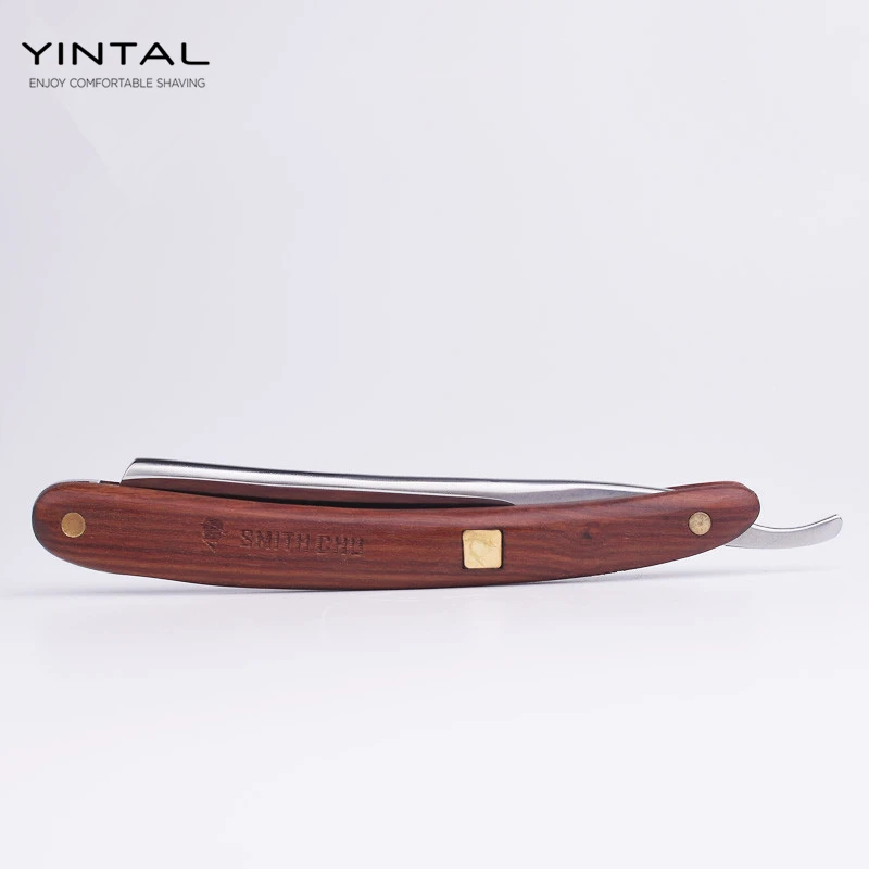 Najtaniej 440C stal prosta maszynka do golenia mężczyzn maszynki do golenia drewna uchwyt fryzjer miedzi instrukcja golarka klasyczne skrobak drewno hebanowe uchwyt ostry