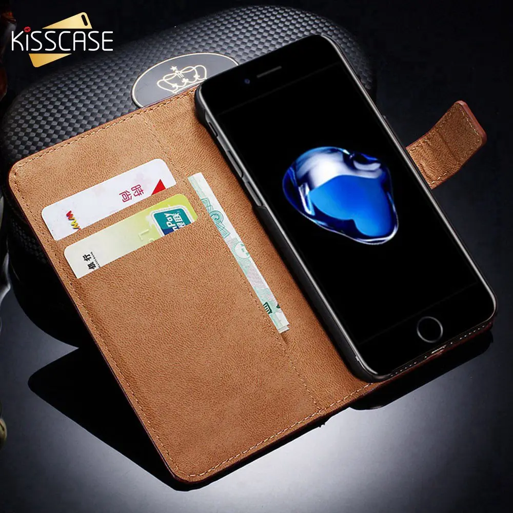 KISSCASE Flip Phone Case For iPhone 5s SE X 10 Magnetic