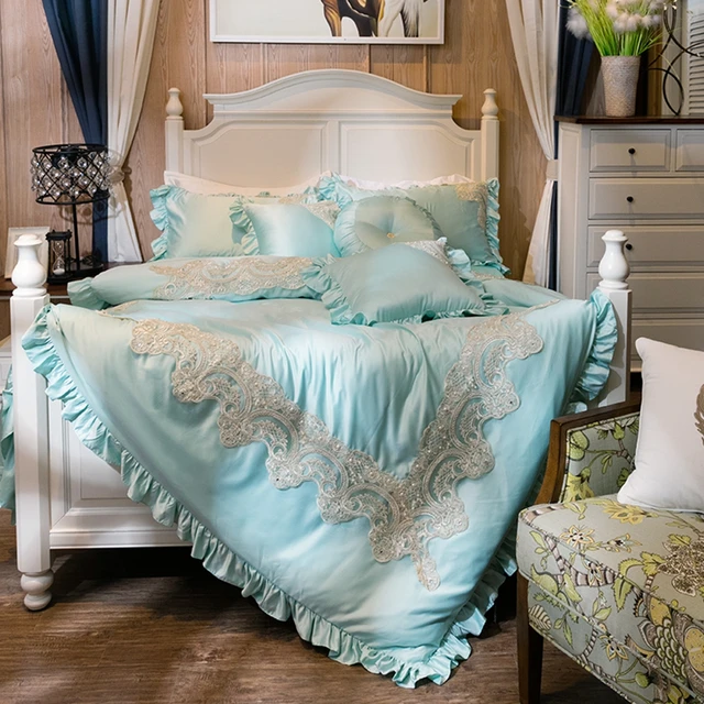 blue lace duvet cover set queen king size 100 egyptian cotton duvet lace sheets egyptian cotton