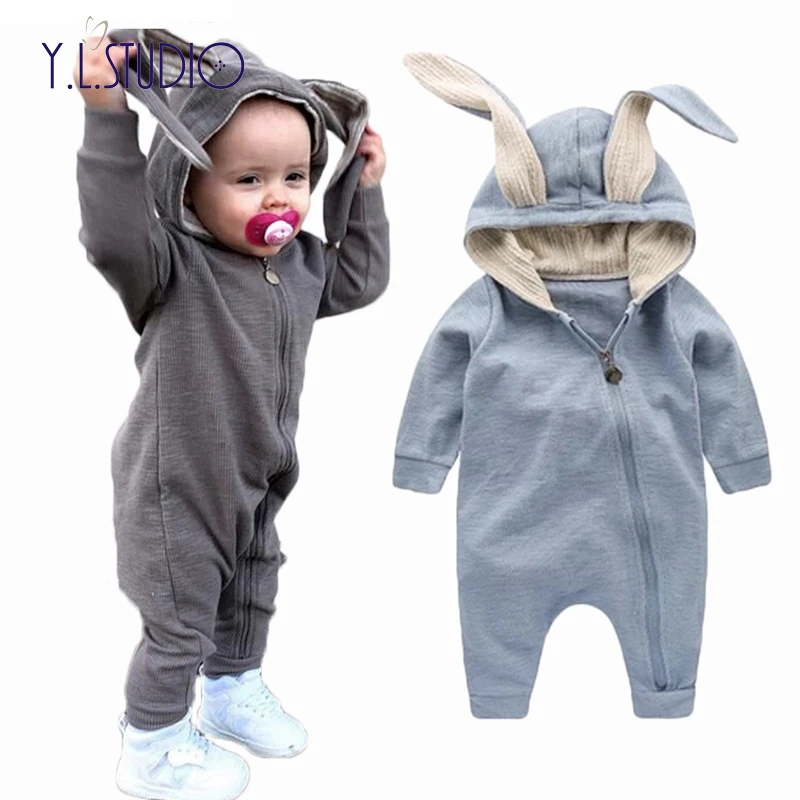 

New Spring Autumn Baby Rompers Cute Cartoon Rabbit Infant Girl Boy Jumpers Kids Outfits Clothes Rabbit Ears New Born Toddler