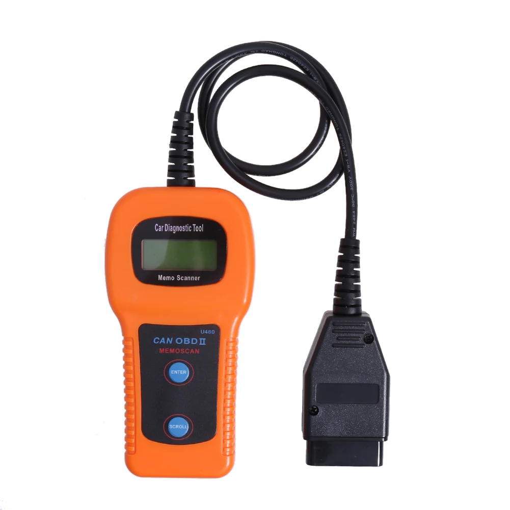 Cheap  DC12v LCD Display U480 Universal 1996-2019 OBD2 CAN BUS Fault Code Reader Scanner Diagnostic Scan T