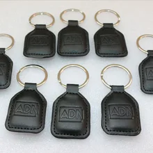 100 шт./лот кожаный брелок для ключей брелоков № 1 микросхемой чипом микропроцессорные карты/IC сотовый дермы Пряжка для ключей/ключи доступа/RFID Кожаный timecard