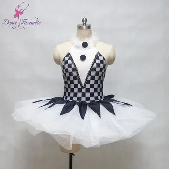 

Adult performance ballet dance costume tutu, halter neck print spandex women & girl ballet tutu Ballerina dance tutu