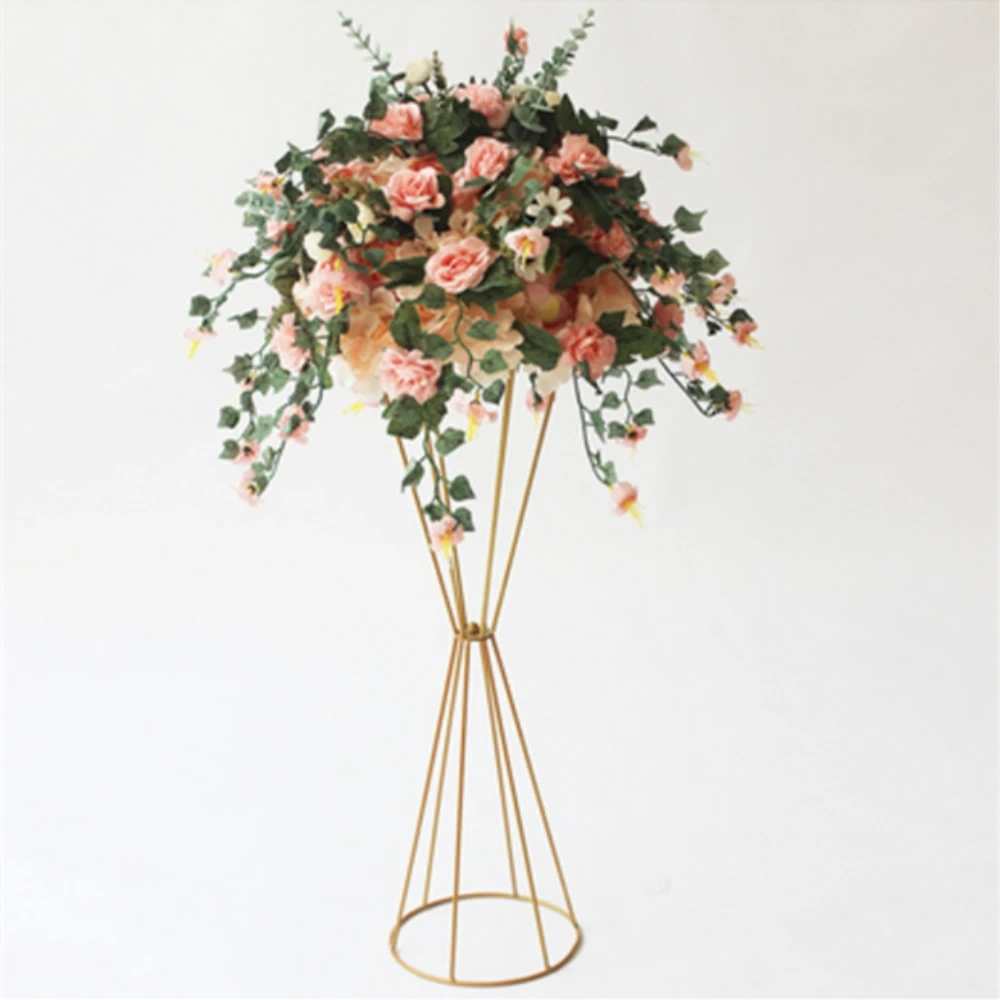 Artificial Silk Flower Ball Flower Rack For Wedding Centerpiece Home Room Decoration Party Supplies DIY Craft Flower 7 Color